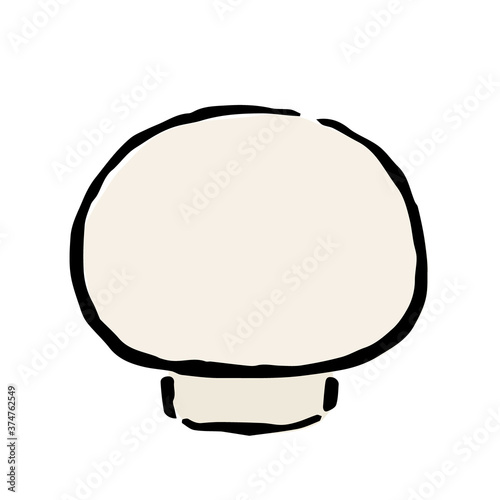 Illustration of Mushroom: Illustration like hand drawn illustration with ink and brush