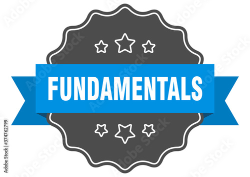fundamentals label. fundamentals isolated seal. sticker. sign