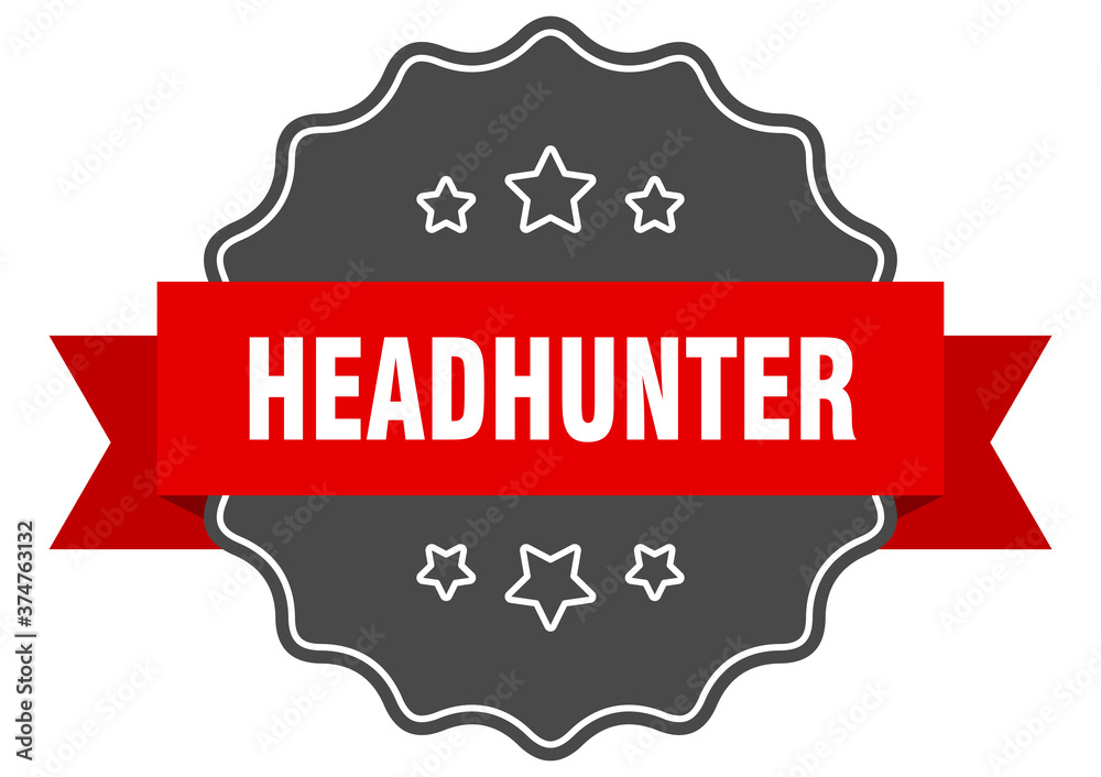 headhunter label. headhunter isolated seal. sticker. sign