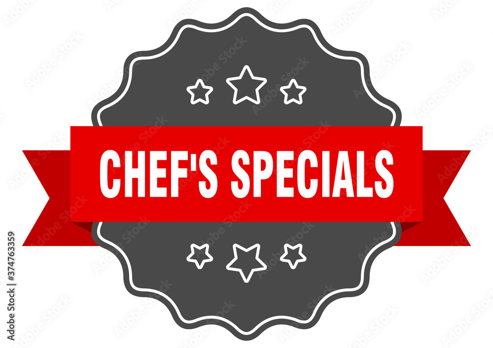 chef's specials label. chef's specials isolated seal. sticker. sign