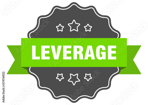 leverage label. leverage isolated seal. sticker. sign