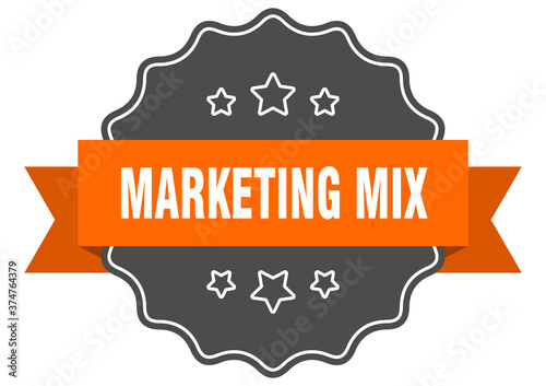 marketing mix label. marketing mix isolated seal. sticker. sign