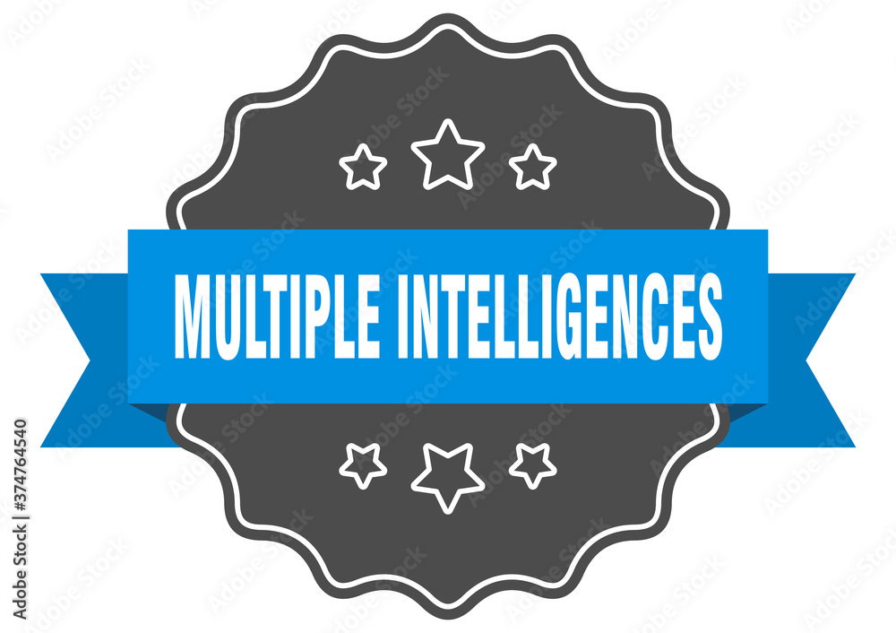 multiple intelligences label. multiple intelligences isolated seal. sticker. sign