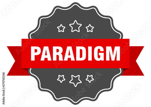 paradigm label. paradigm isolated seal. sticker. sign