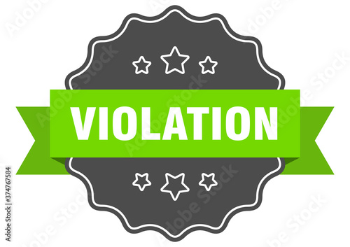 violation label. violation isolated seal. sticker. sign