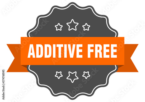 additive free label. additive free isolated seal. sticker. sign