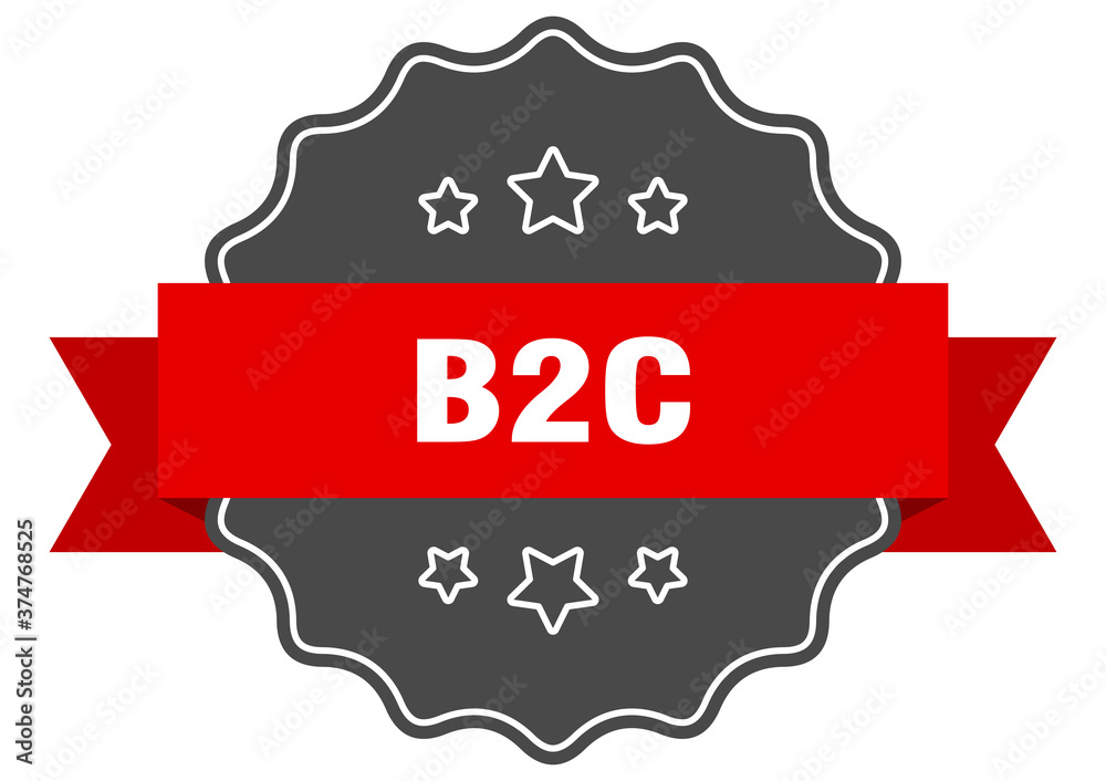 b2c label. b2c isolated seal. sticker. sign