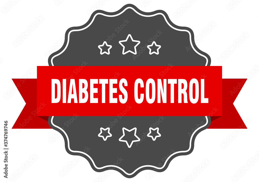diabetes control label. diabetes control isolated seal. sticker. sign