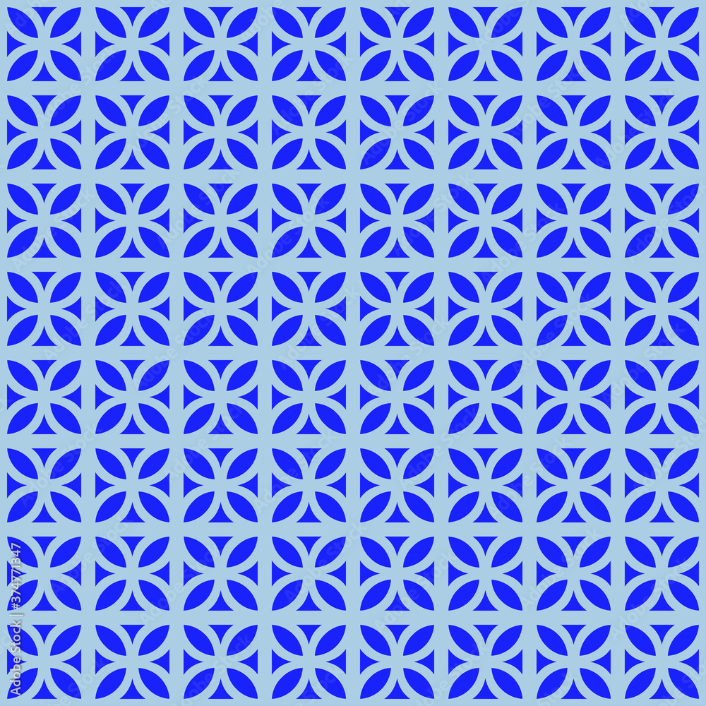 Fototapeta premium Oval tile seamless repeat pattern background