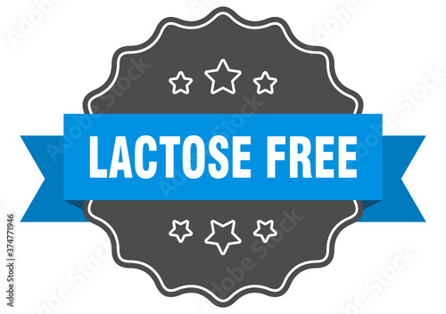 lactose free label. lactose free isolated seal. sticker. sign