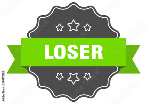 loser label. loser isolated seal. sticker. sign