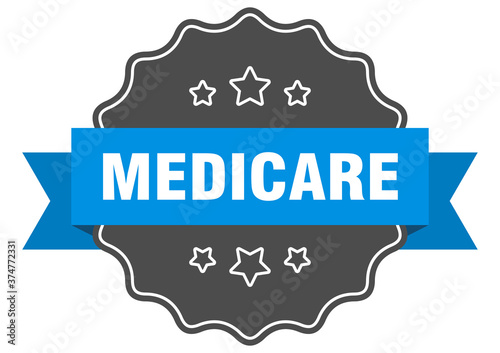 medicare label. medicare isolated seal. sticker. sign
