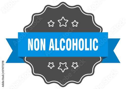 non alcoholic label. non alcoholic isolated seal. sticker. sign