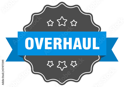 overhaul label. overhaul isolated seal. sticker. sign