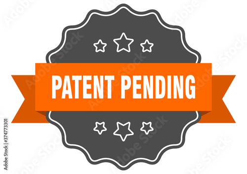 patent pending label. patent pending isolated seal. sticker. sign