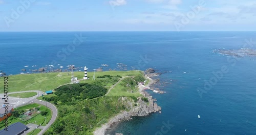《秋田県・男鹿半島》入道崎の空撮