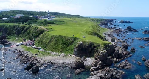 《秋田県・男鹿半島》入道崎の空撮