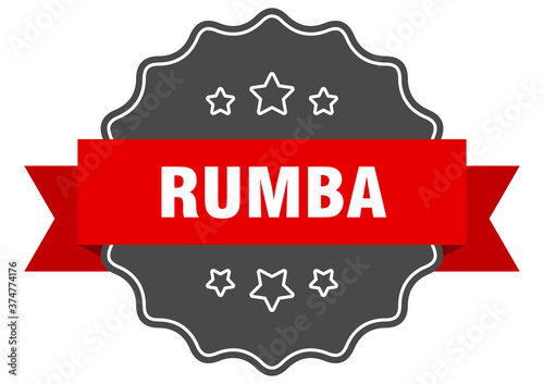 rumba label. rumba isolated seal. sticker. sign