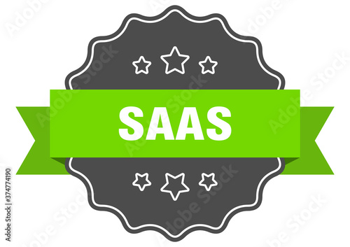 saas label. saas isolated seal. sticker. sign