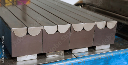 Sheet metal bending tool and equipment. Bend tools, press brake punch and die. photo