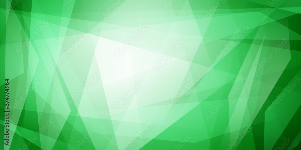 Abstract background of straight intersecting lines and translucent polygons in green colors Abstract background of straight intersecting lines and translucent polygons in green colors