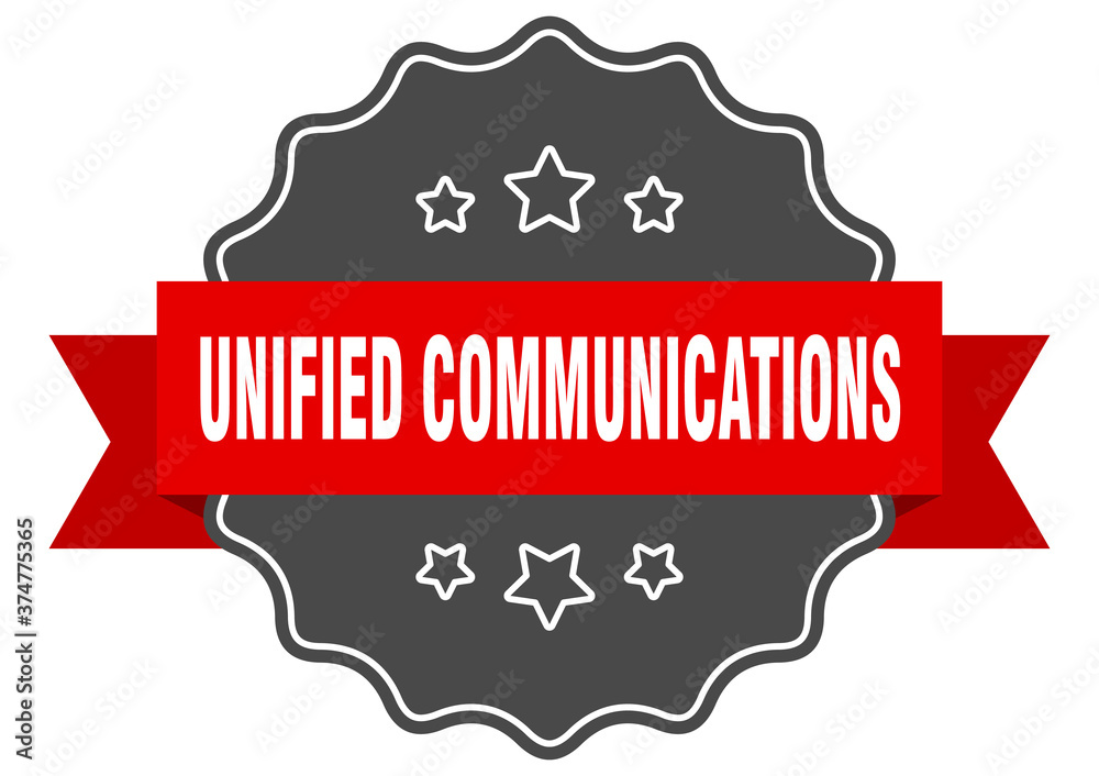 unified communications label. unified communications isolated seal. sticker. sign