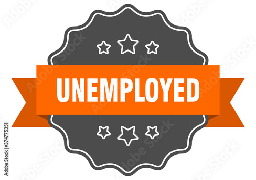 unemployed label. unemployed isolated seal. sticker. sign