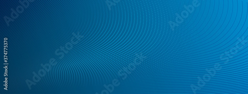 Abstract halftone background of small dots and wavy lines in light blue colors