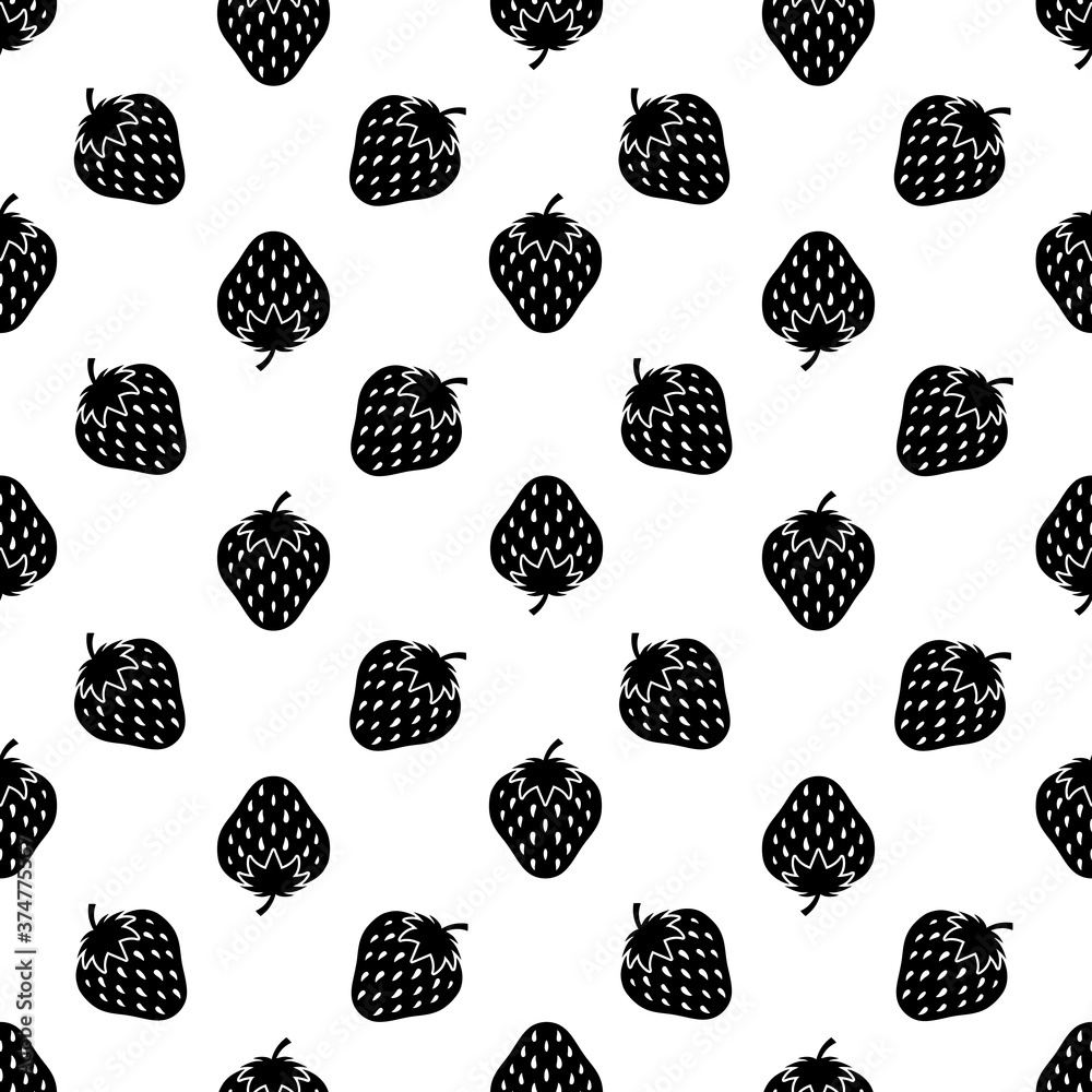 Strawberries seamless repeat pattern background Strawberries seamless repeat pattern background