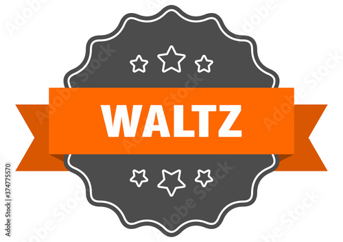 waltz label. waltz isolated seal. sticker. sign