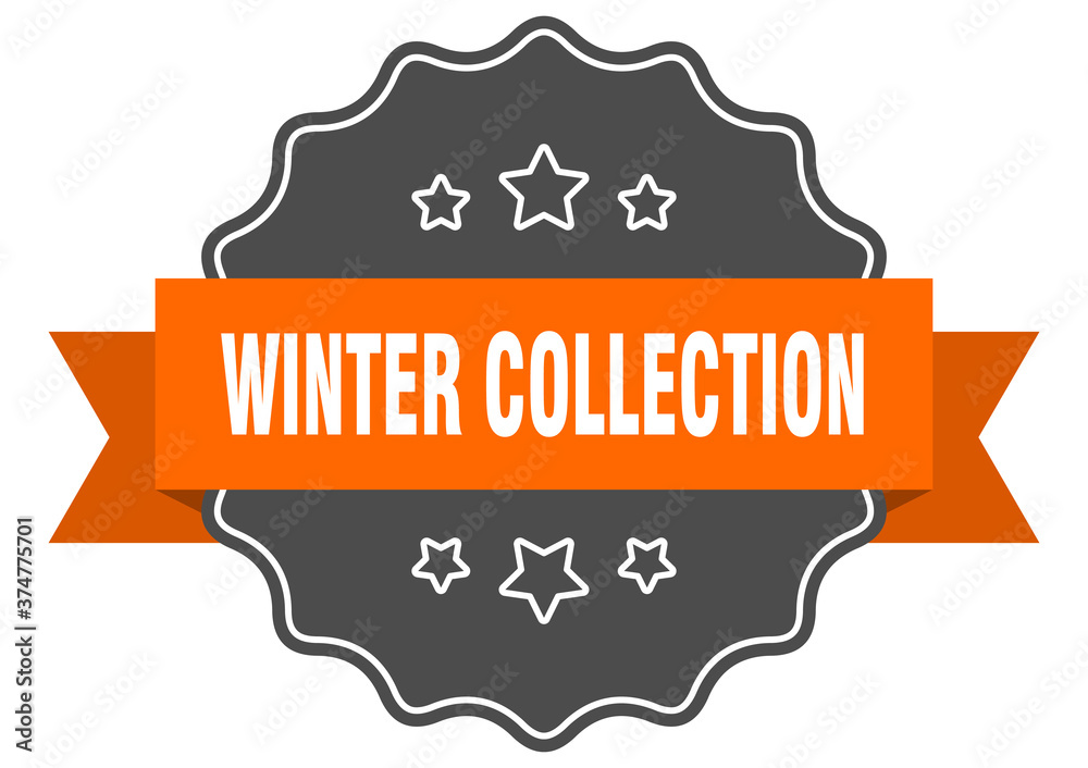 winter collection label. winter collection isolated seal. sticker. sign