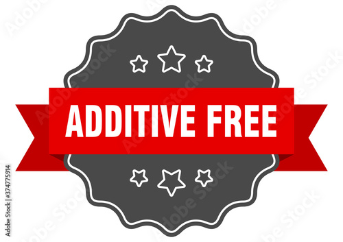 additive free label. additive free isolated seal. sticker. sign
