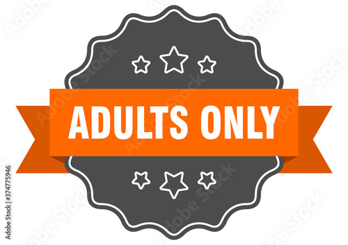 adults only label. adults only isolated seal. sticker. sign