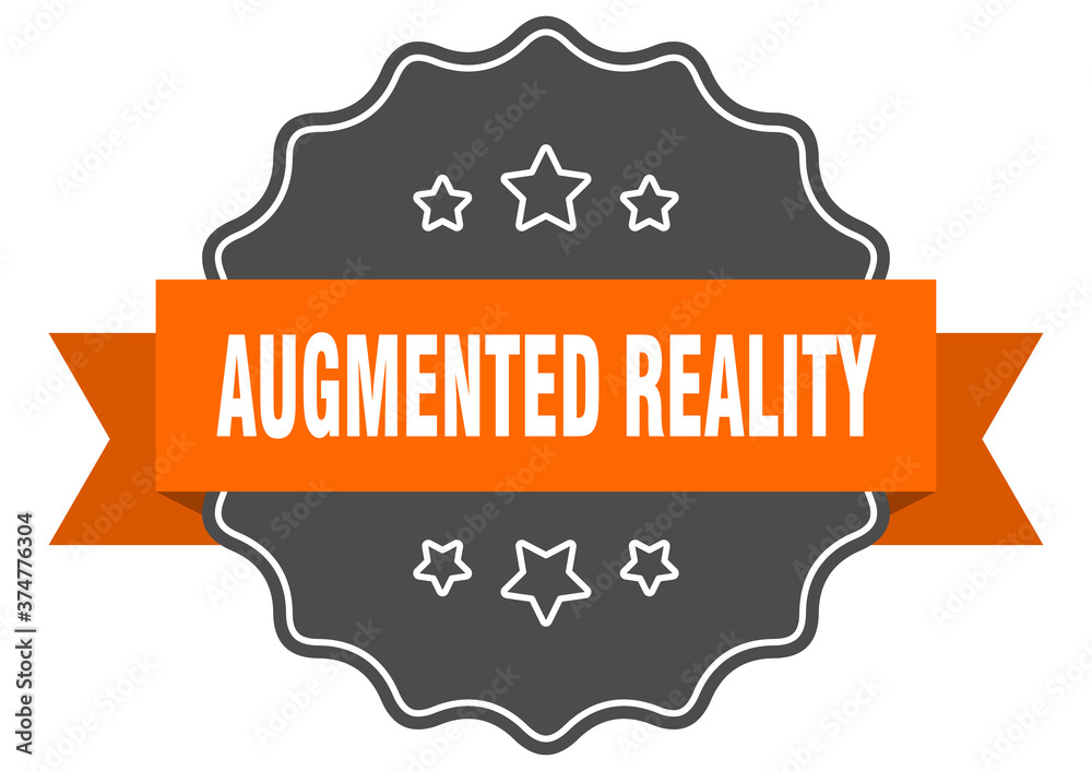 augmented reality label. augmented reality isolated seal. sticker. sign