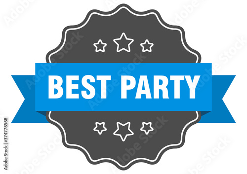 best party label. best party isolated seal. sticker. sign