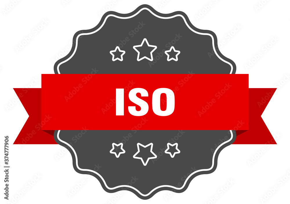 iso label. iso isolated seal. sticker. sign