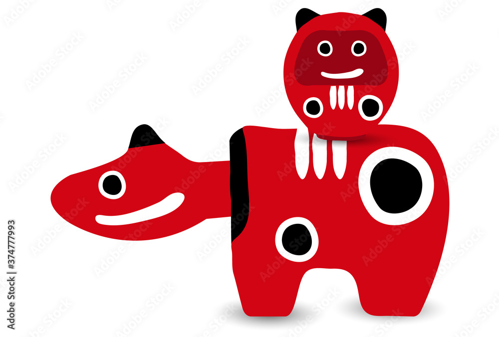 Obraz premium 丑 年賀状 干支 アイコン