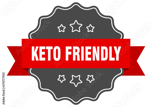 keto friendly label. keto friendly isolated seal. sticker. sign
