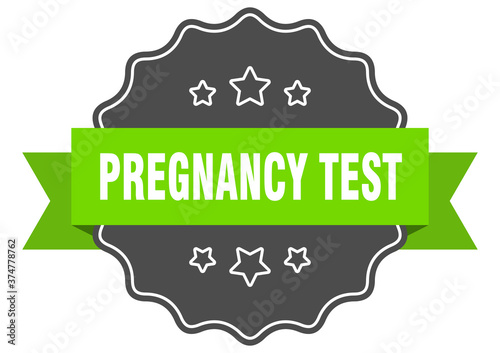 pregnancy test label. pregnancy test isolated seal. sticker. sign