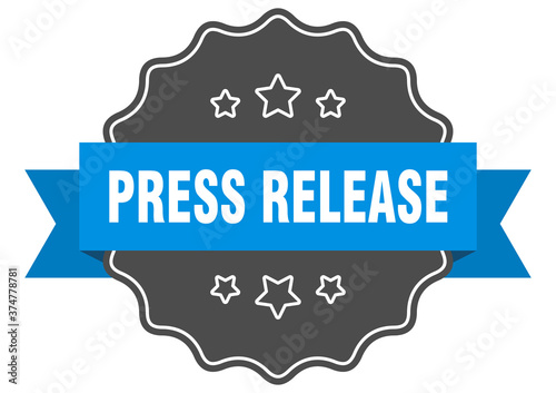 press release label. press release isolated seal. sticker. sign