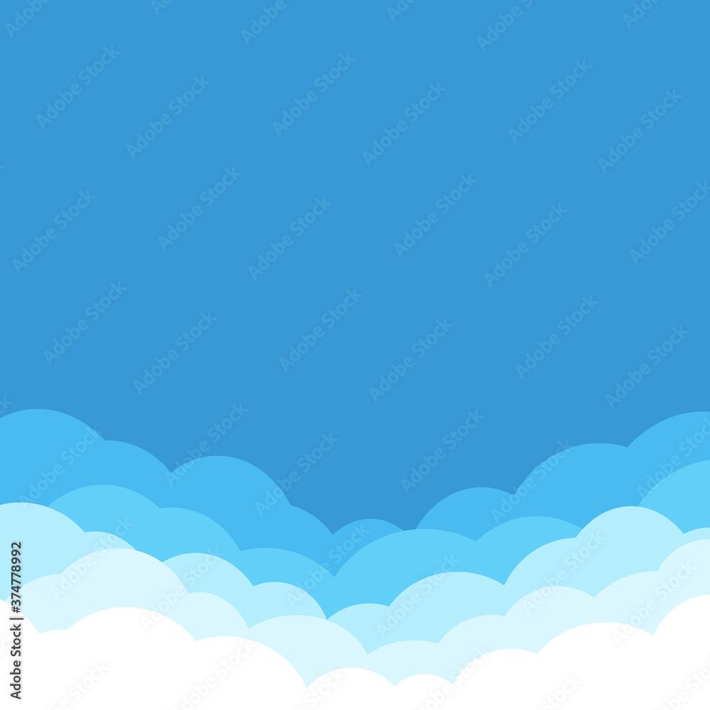 雲の背景　正方形　青空A