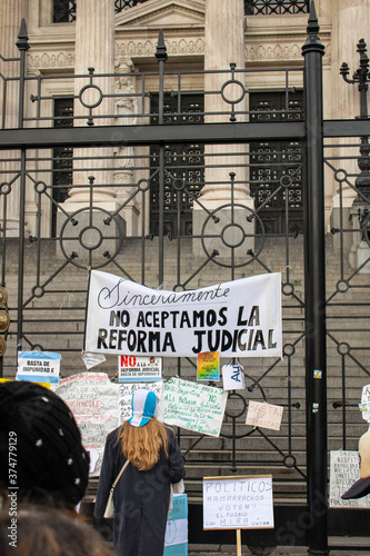 Protest against judicial reform, August 27, 2020 Argentina Buenos Aires