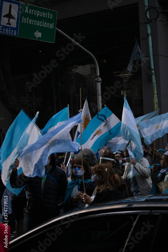 Fotografia Protest against judicial reform, August 27, 2020 Argentina Buenos Aires