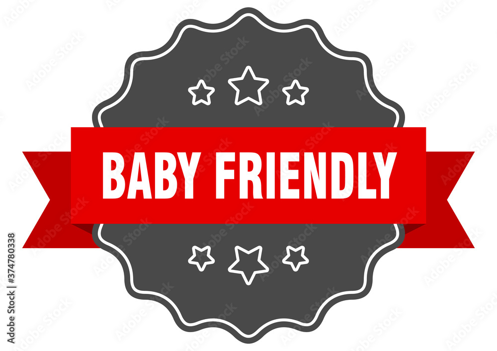 baby friendly label. baby friendly isolated seal. sticker. sign