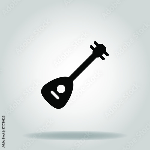 mandolin icon or logo in  glyph
