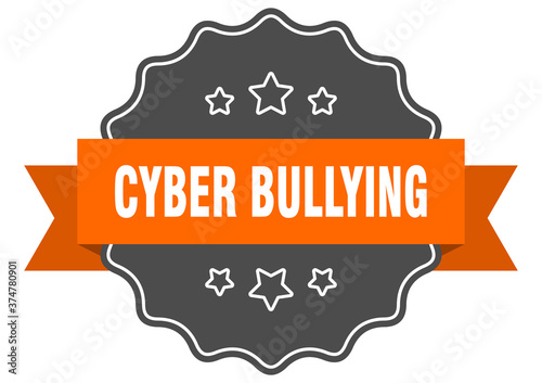 cyber bullying label. cyber bullying isolated seal. sticker. sign