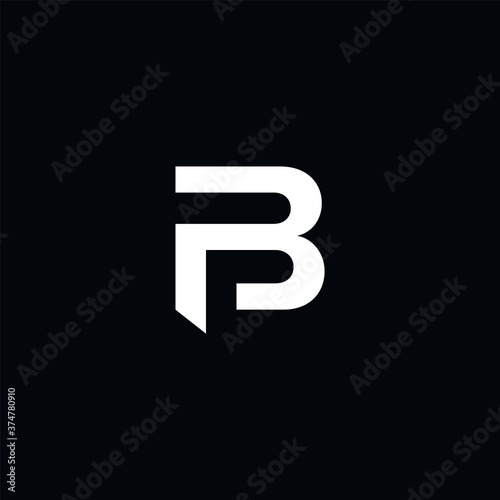 PB or P B letter alphabet logo design in vector format. 