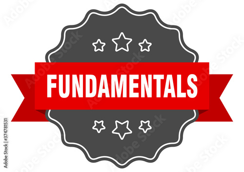 fundamentals label. fundamentals isolated seal. sticker. sign