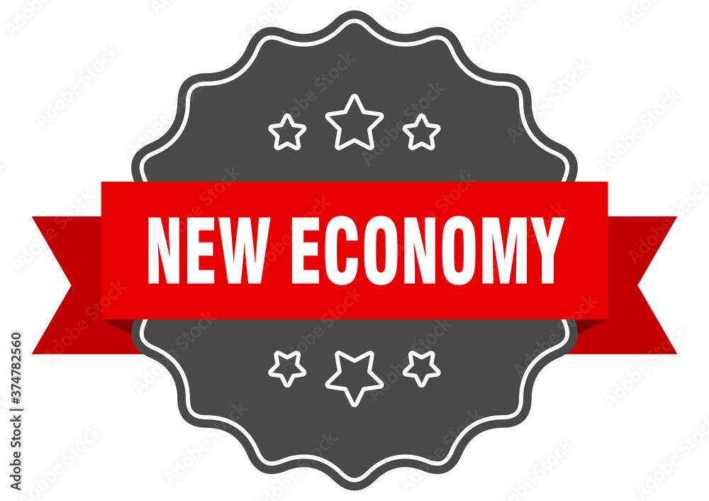 new economy label. new economy isolated seal. sticker. sign