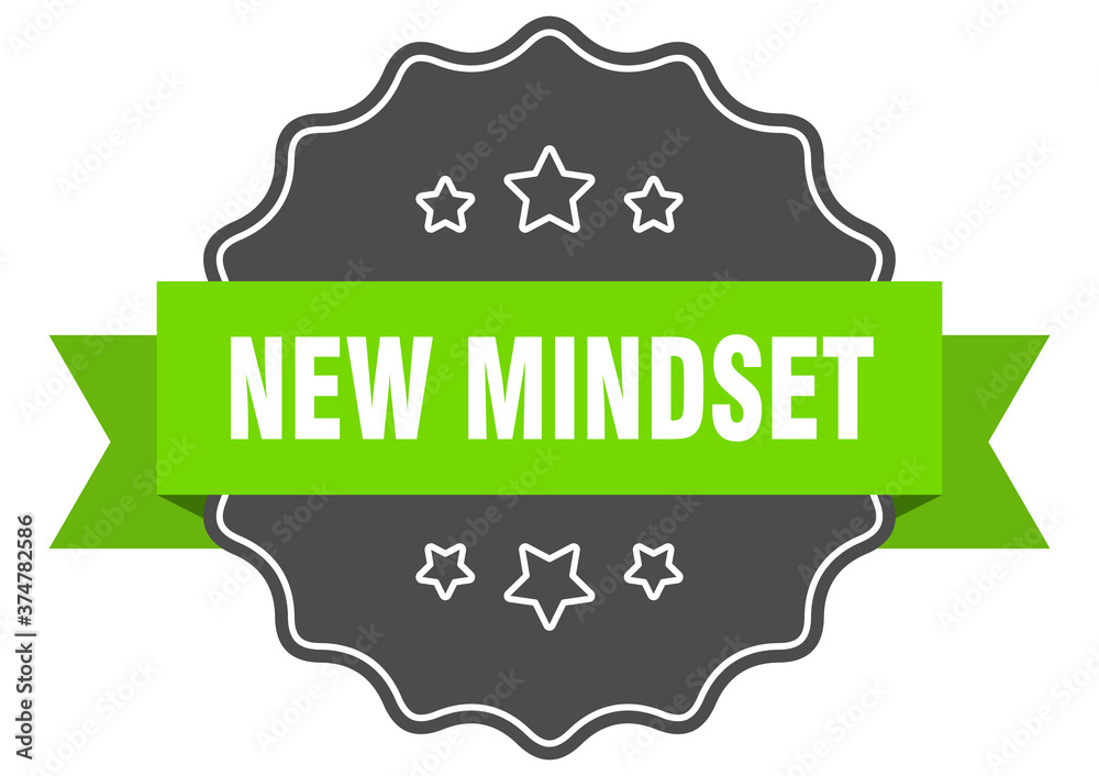 new mindset label. new mindset isolated seal. sticker. sign